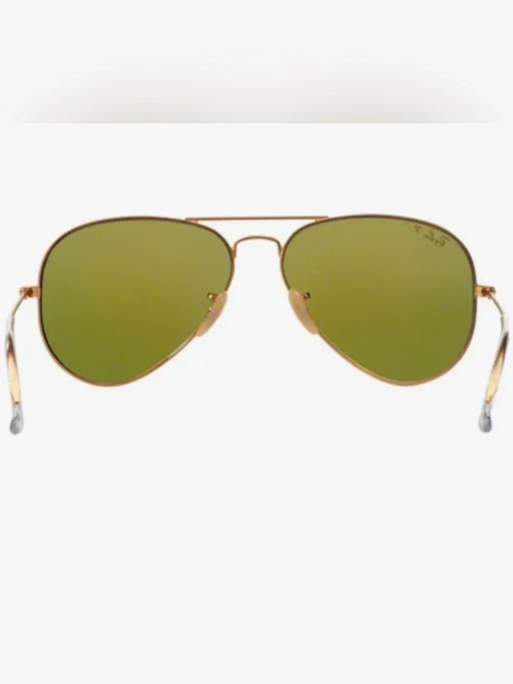 Ray-Ban Gold Aviator Sunglasses with Magenta Flash Polarized Lenses. Like New